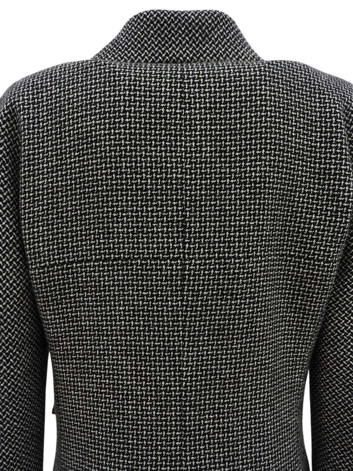 ツイードCCマークボタンジャケット ブラック/ホワイト