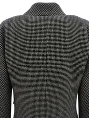 ツイードCCマークボタンジャケット ブラック/ホワイト