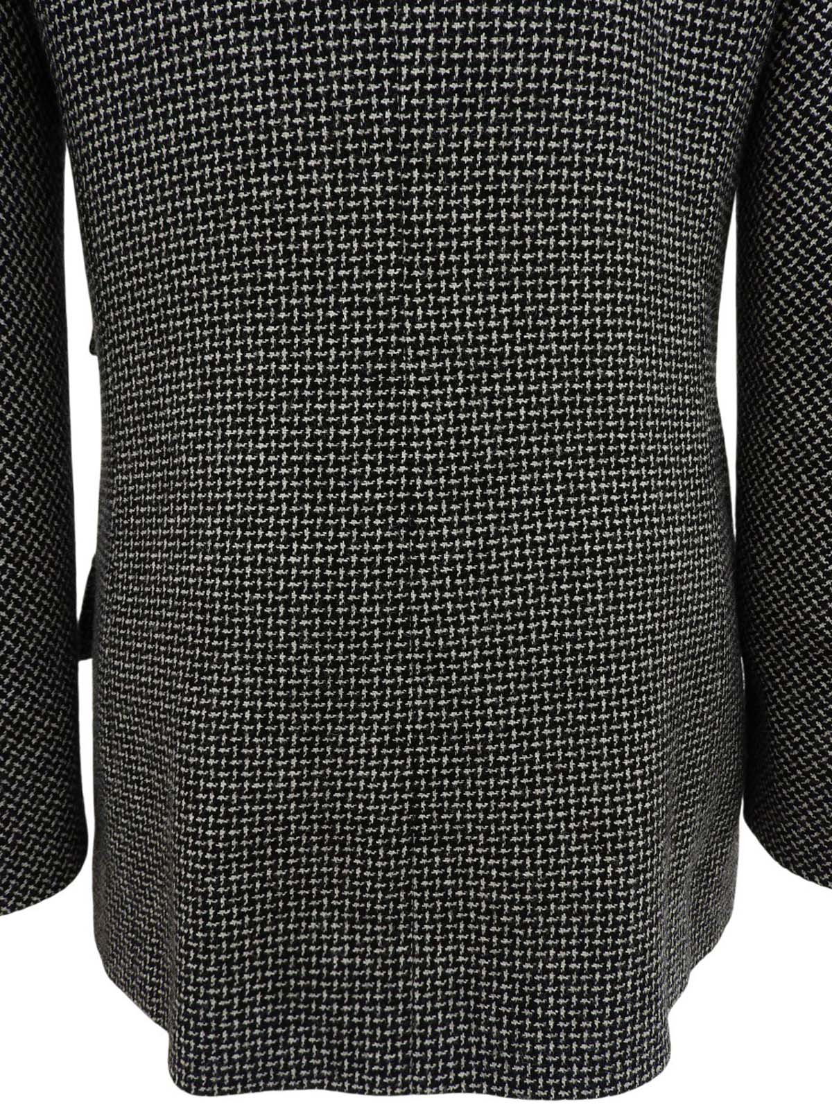 ツイードCCマークボタンジャケット ブラック/ホワイト