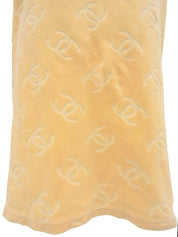 1996 Velvet CC Mark Sleeveless Dress #40 Cream Yellow
