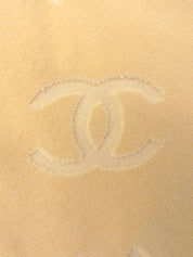 1996年製 ベルベットCCマークノースリーブワンピース クリームイエロー