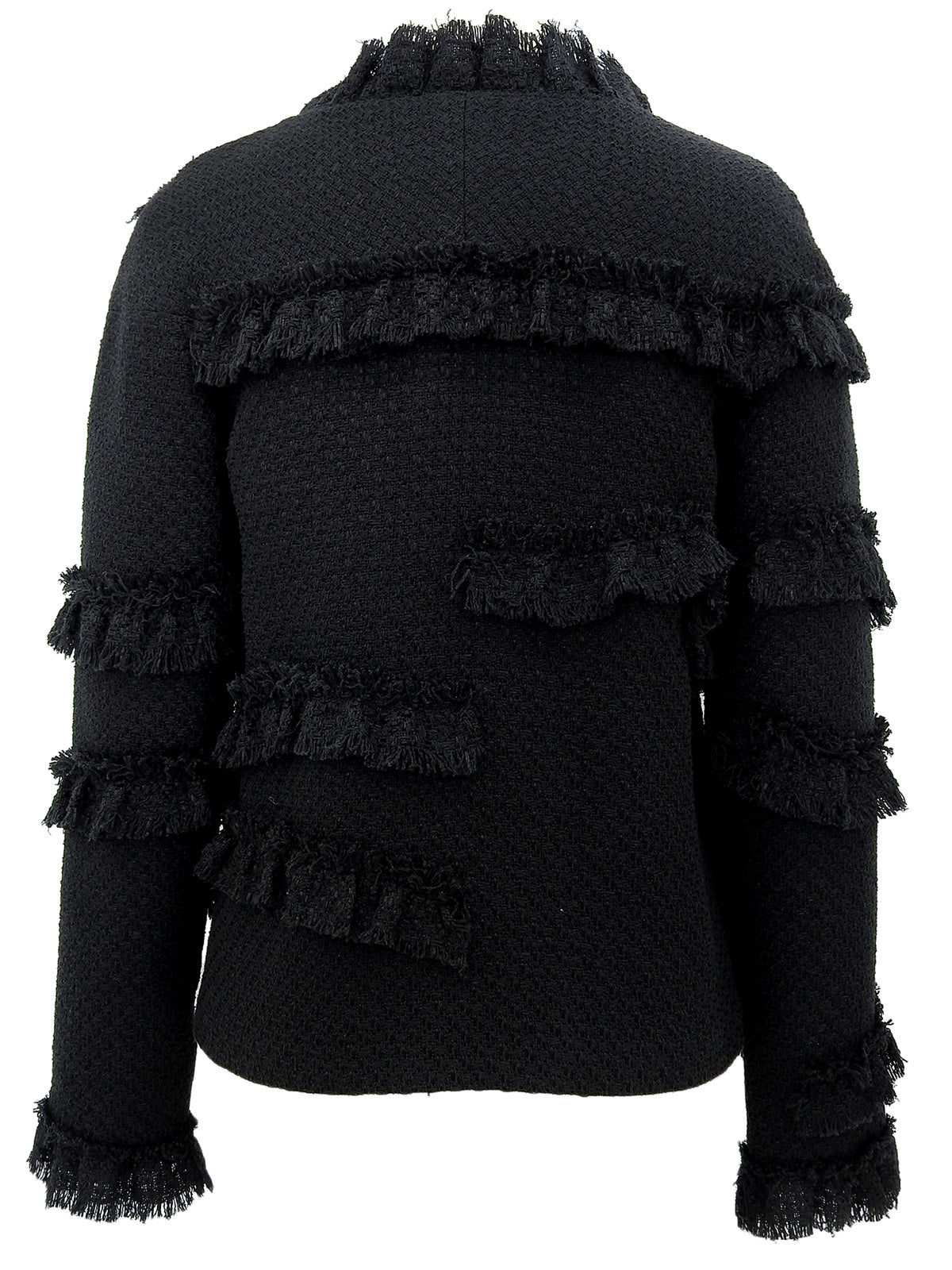 CCマークボタンフリンジジャケット　ネイビー