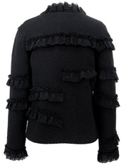 CCマークボタンフリンジジャケット ネイビー