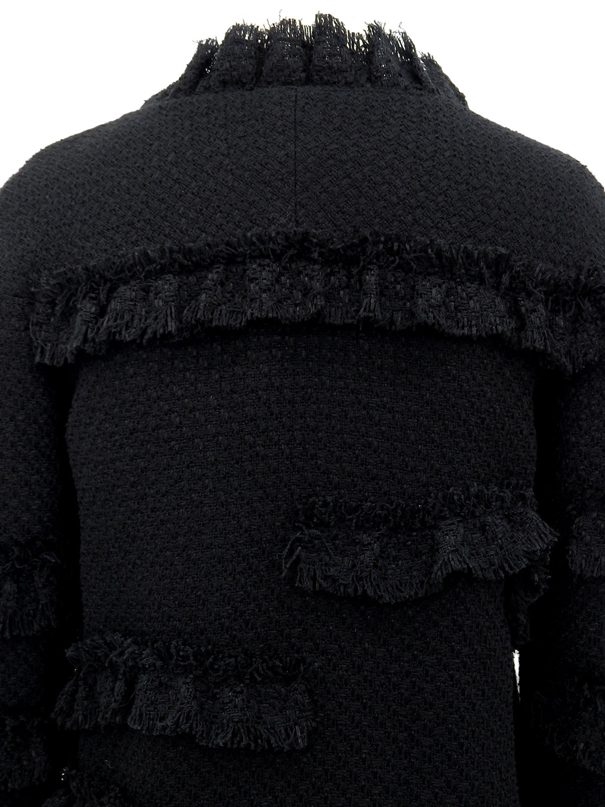 CCマークボタンフリンジジャケット　ネイビー