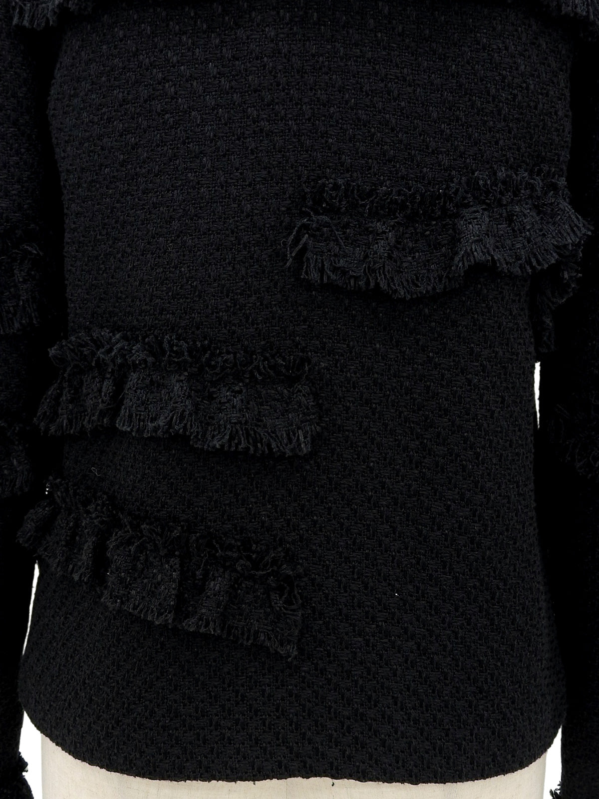 CCマークボタンフリンジジャケット　ネイビー