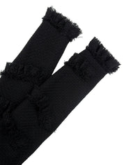 CCマークボタンフリンジジャケット　ネイビー