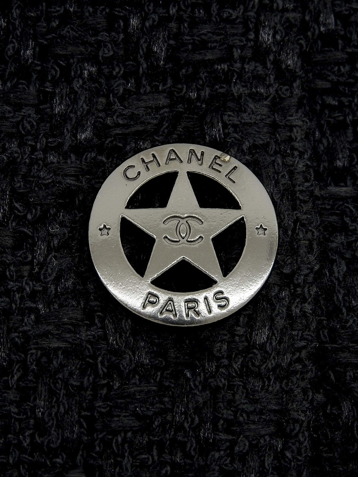 CCマークボタンフリンジジャケット　ネイビー