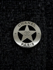 CCマークボタンフリンジジャケット ネイビー