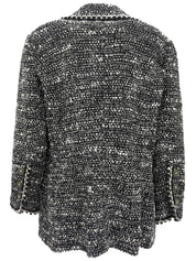 1994年製 ツイードCCマークボタンジャケット ブラック/ホワイト