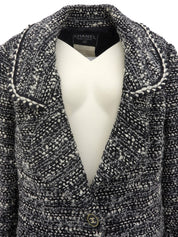 1994年製 ツイードCCマークボタンジャケット ブラック/ホワイト