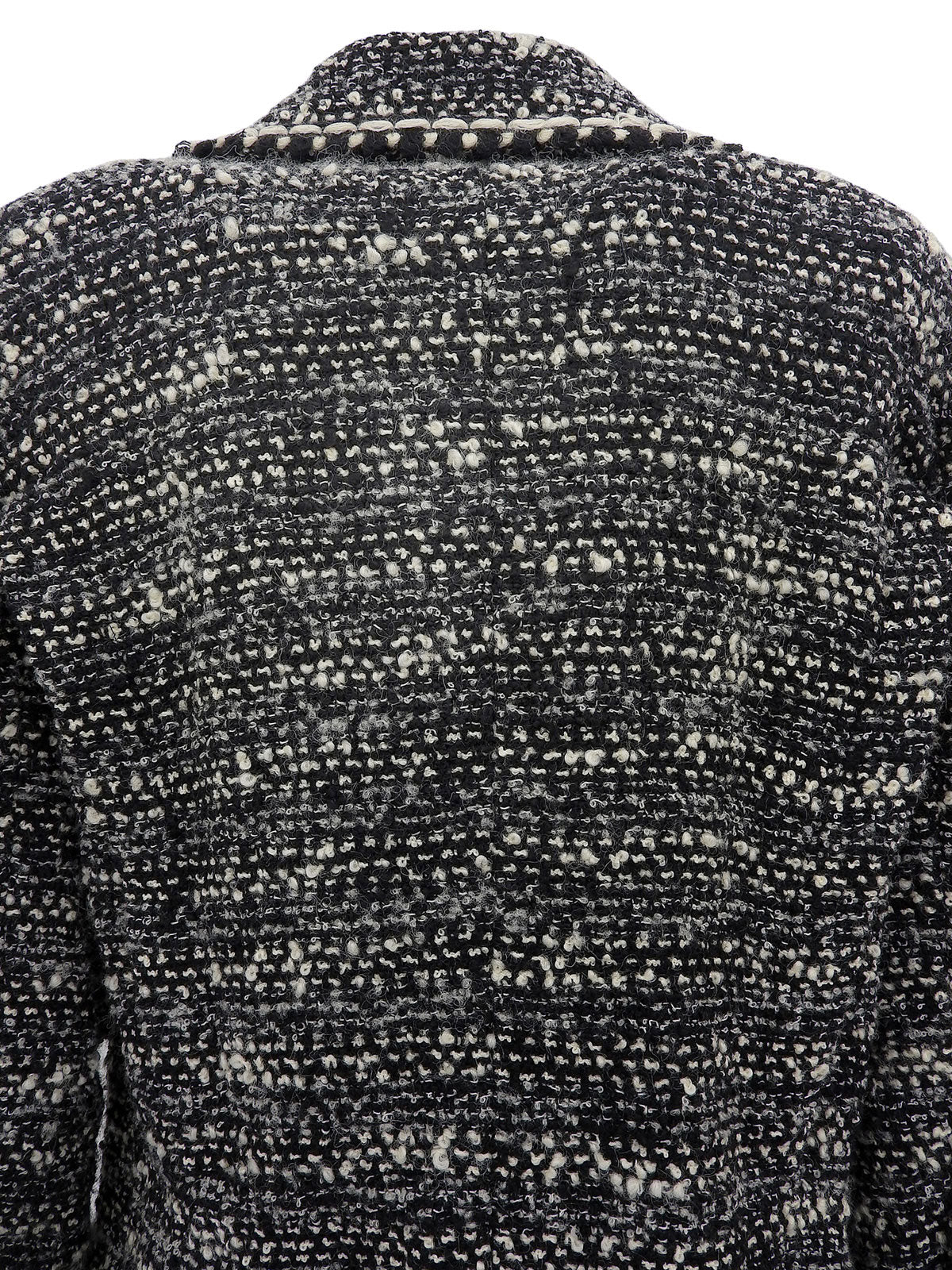 1994年製 ツイードCCマークボタンジャケット ブラック/ホワイト