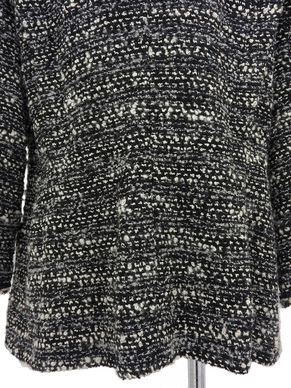 1994年製 ツイードCCマークボタンジャケット ブラック/ホワイト