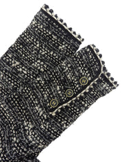 1994年製 ツイードCCマークボタンジャケット ブラック/ホワイト