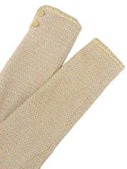 2001年製 カシミアツイードクリアCCマークボタンコート ベイビーブルー/マルチ