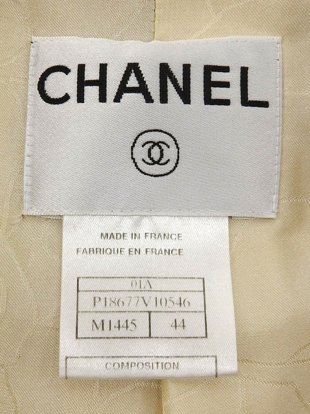 2001年製 スパンコールチェックパターンジャケット アイボリー