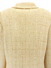 2001年製 スパンコールチェックパターンジャケット アイボリー