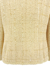 2001年製 スパンコールチェックパターンジャケット アイボリー