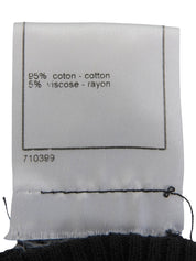 2004年製 ボーダーパターンメッシュCCマーク半袖ニットトップス ブラック/ピンク