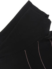 2004年製 ボーダーパターンメッシュCCマーク半袖ニットトップス ブラック/ピンク