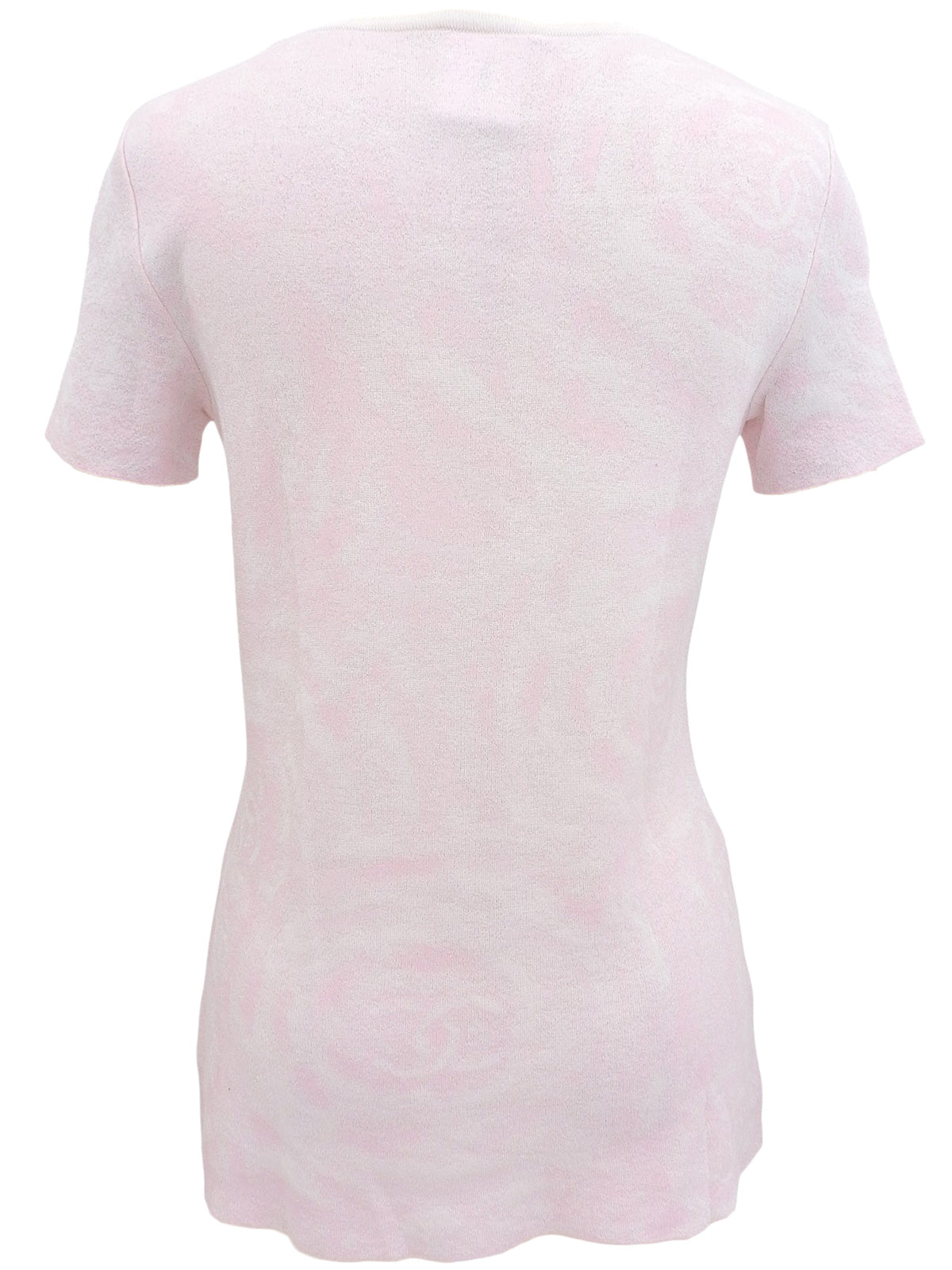 2009年製 CCマークパターンハーフスリーブニットトップス ピンク