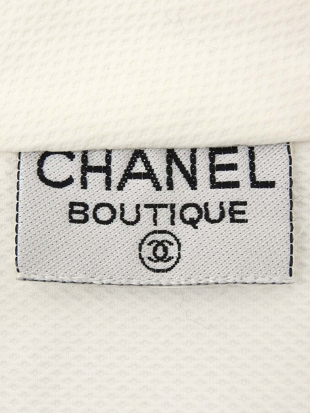 CC Mark Button Sleeveless Blouse White