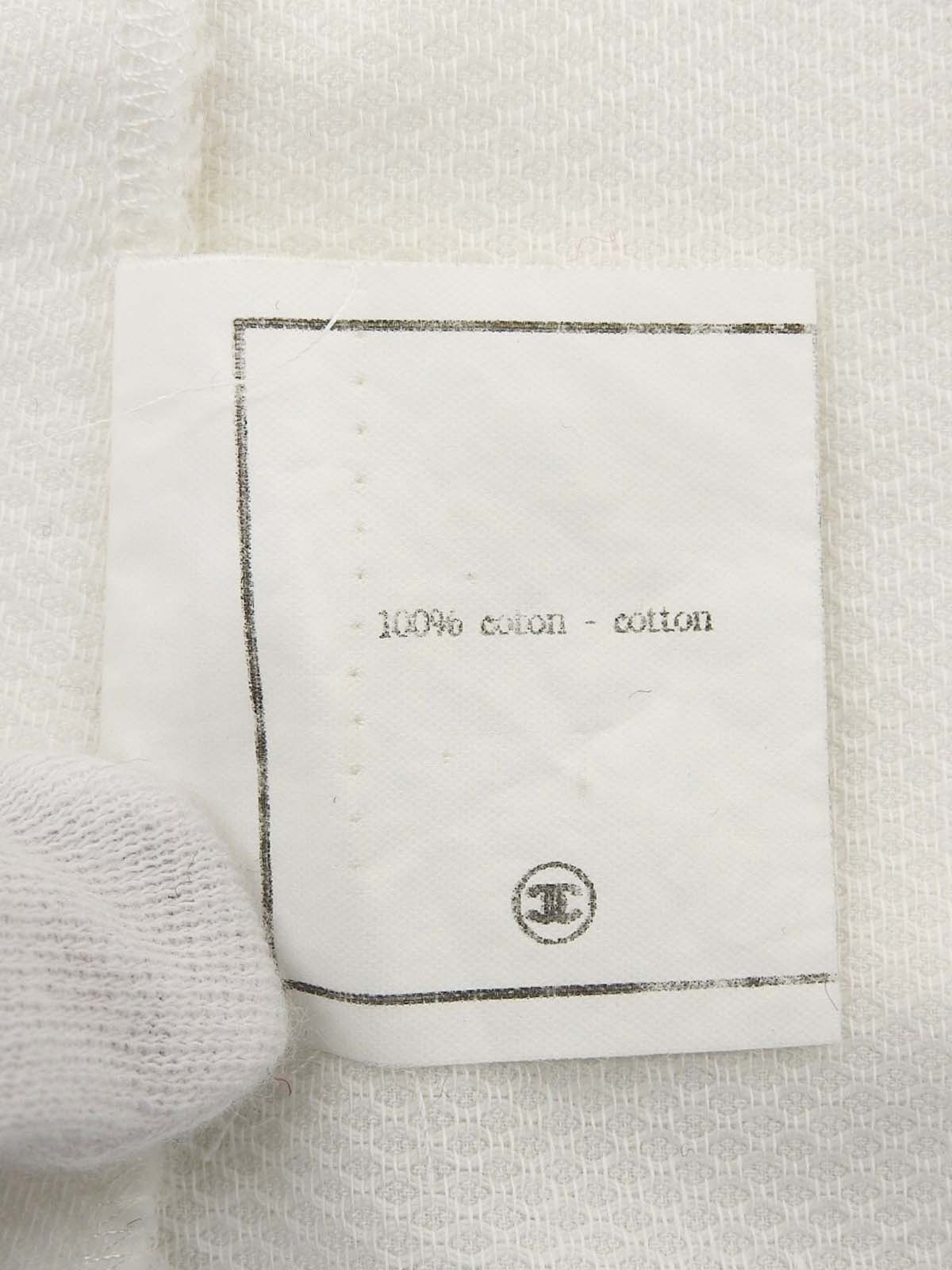 CCマークボタンノースリーブブラウス ホワイト