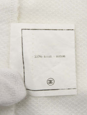 CCマークボタンノースリーブブラウス ホワイト