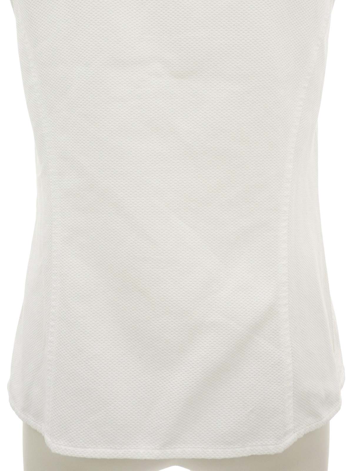 CC Mark Button Sleeveless Blouse White