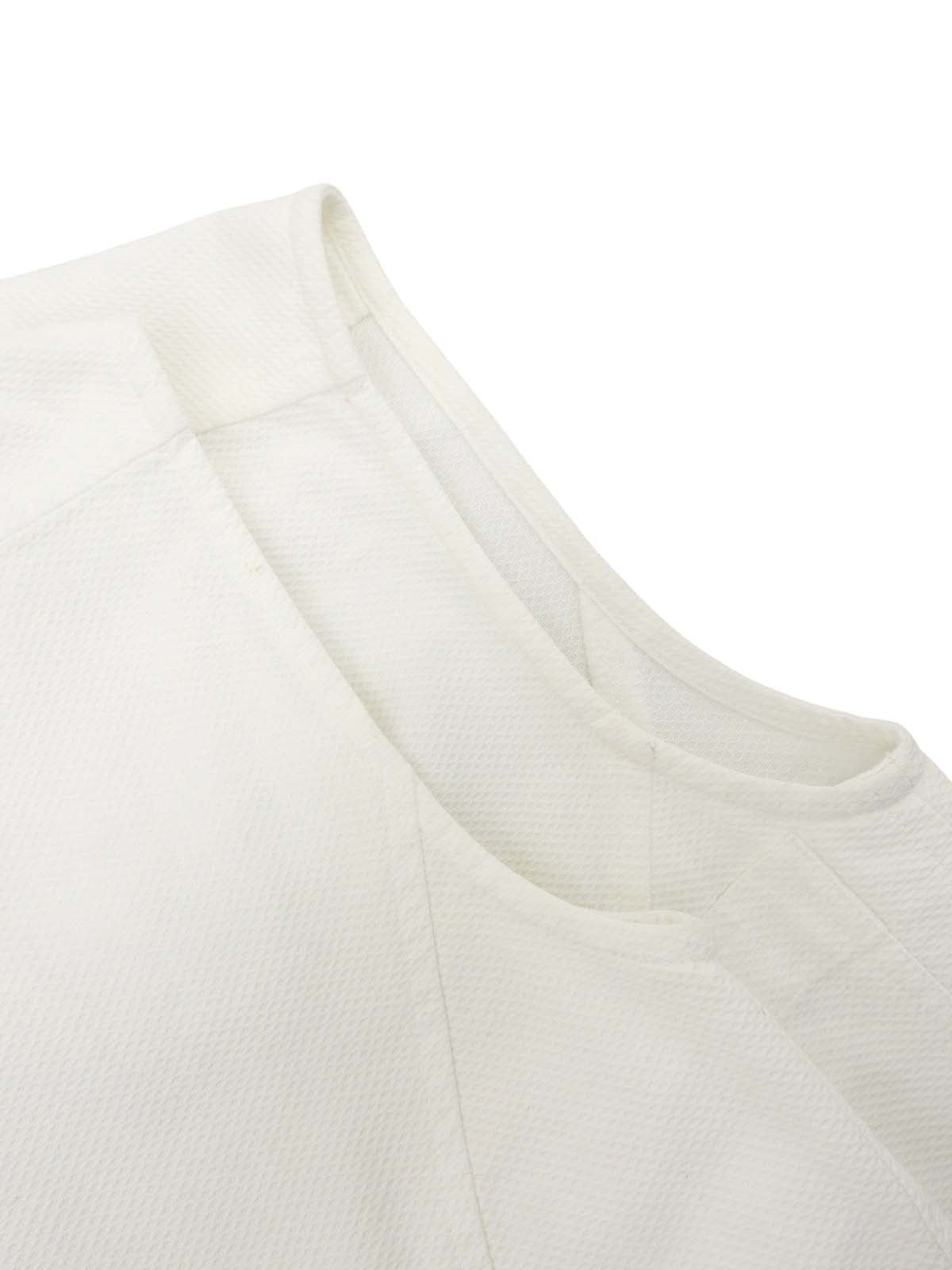 CCマークボタンノースリーブブラウス ホワイト