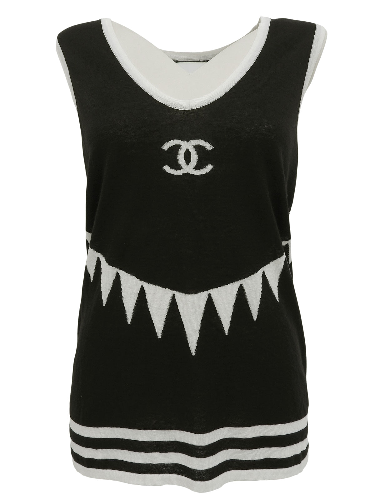 2006年製 CCマークデザインニットベスト ブラック