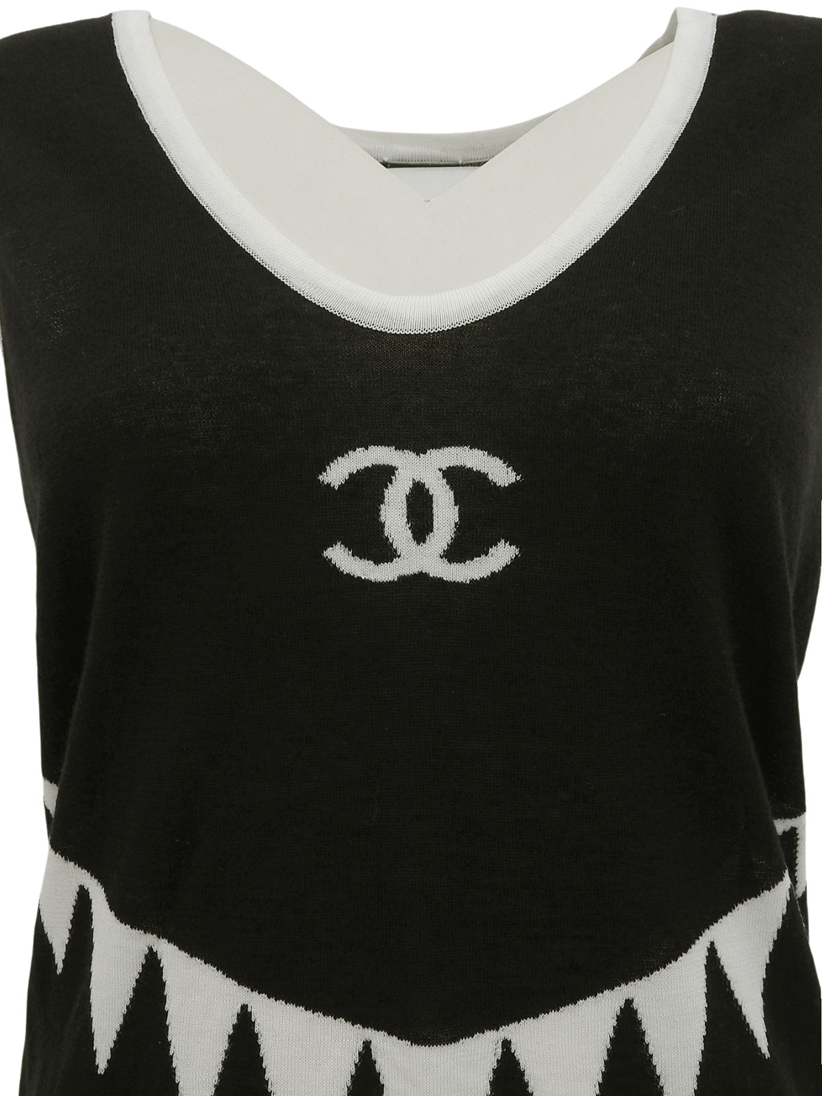 2006年製 CCマークデザインニットベスト ブラック