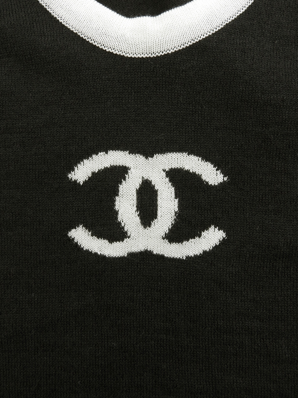 2006年製 CCマークデザインニットベスト ブラック