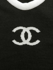 2006年製 CCマークデザインニットベスト ブラック