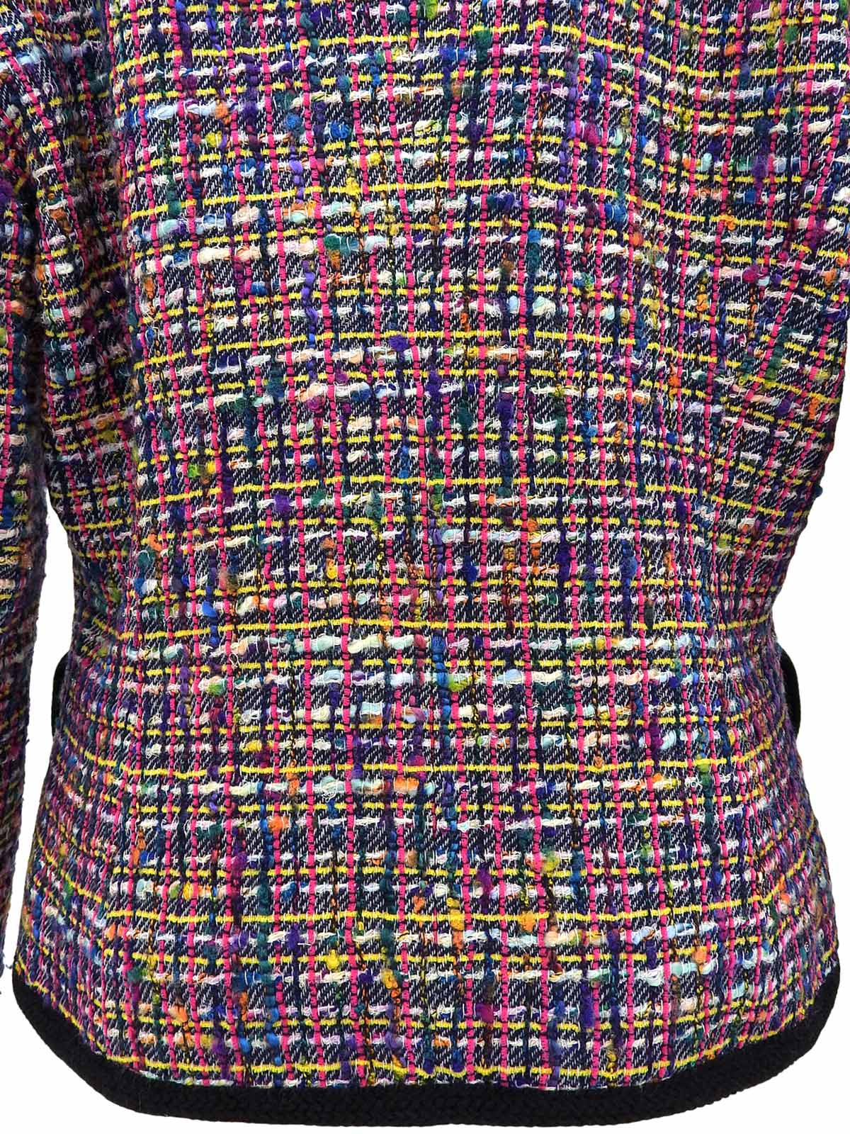 ツイードロゴボタンジャケット ブラック/マルチ