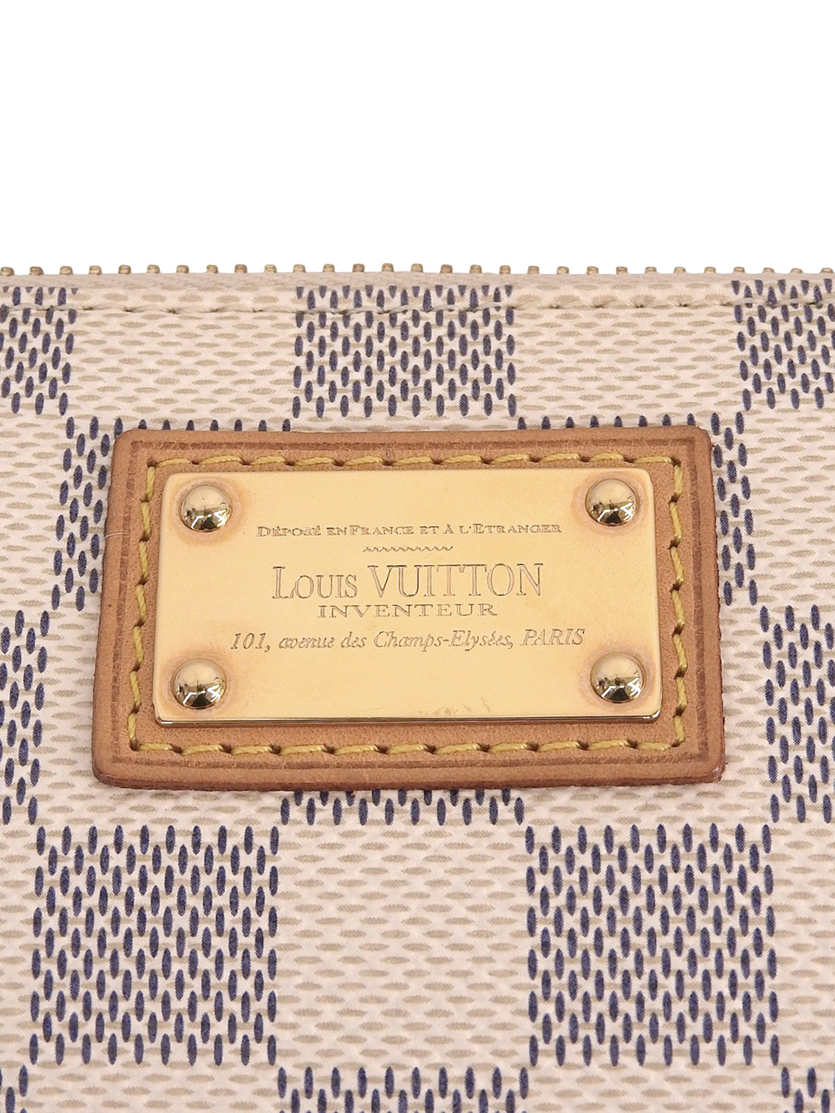 2011年頃製 キャンバスダミエポシェットミラMM アズール