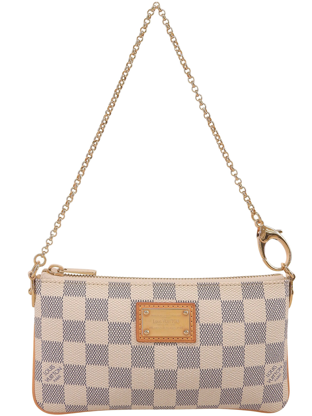 2011 帆布 Damier Pochette Milla MM Azur