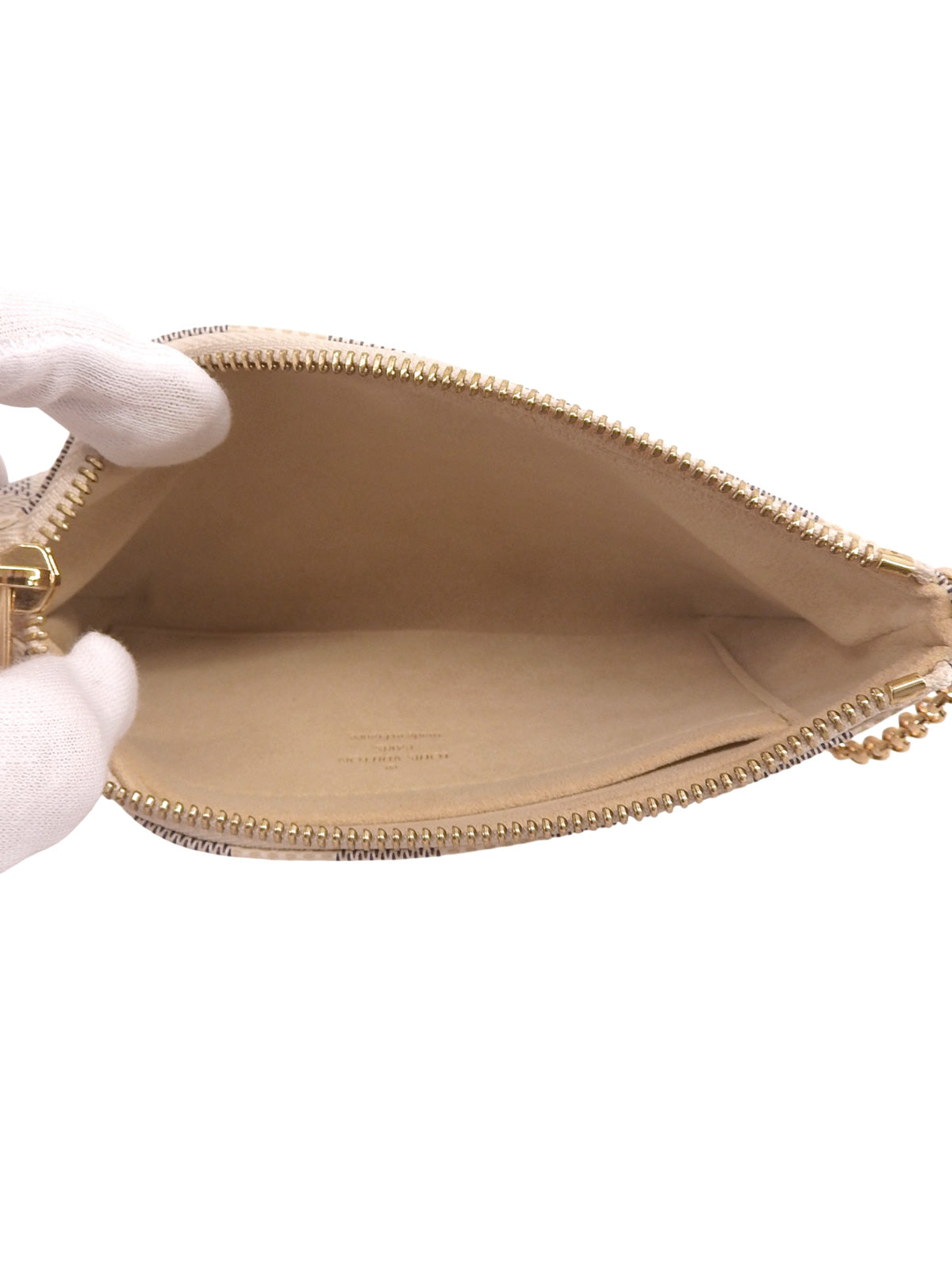 2011年頃製 キャンバスダミエポシェットミラMM アズール