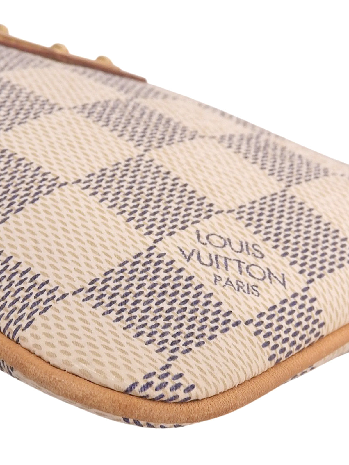 2011 帆布 Damier Pochette Milla MM Azur