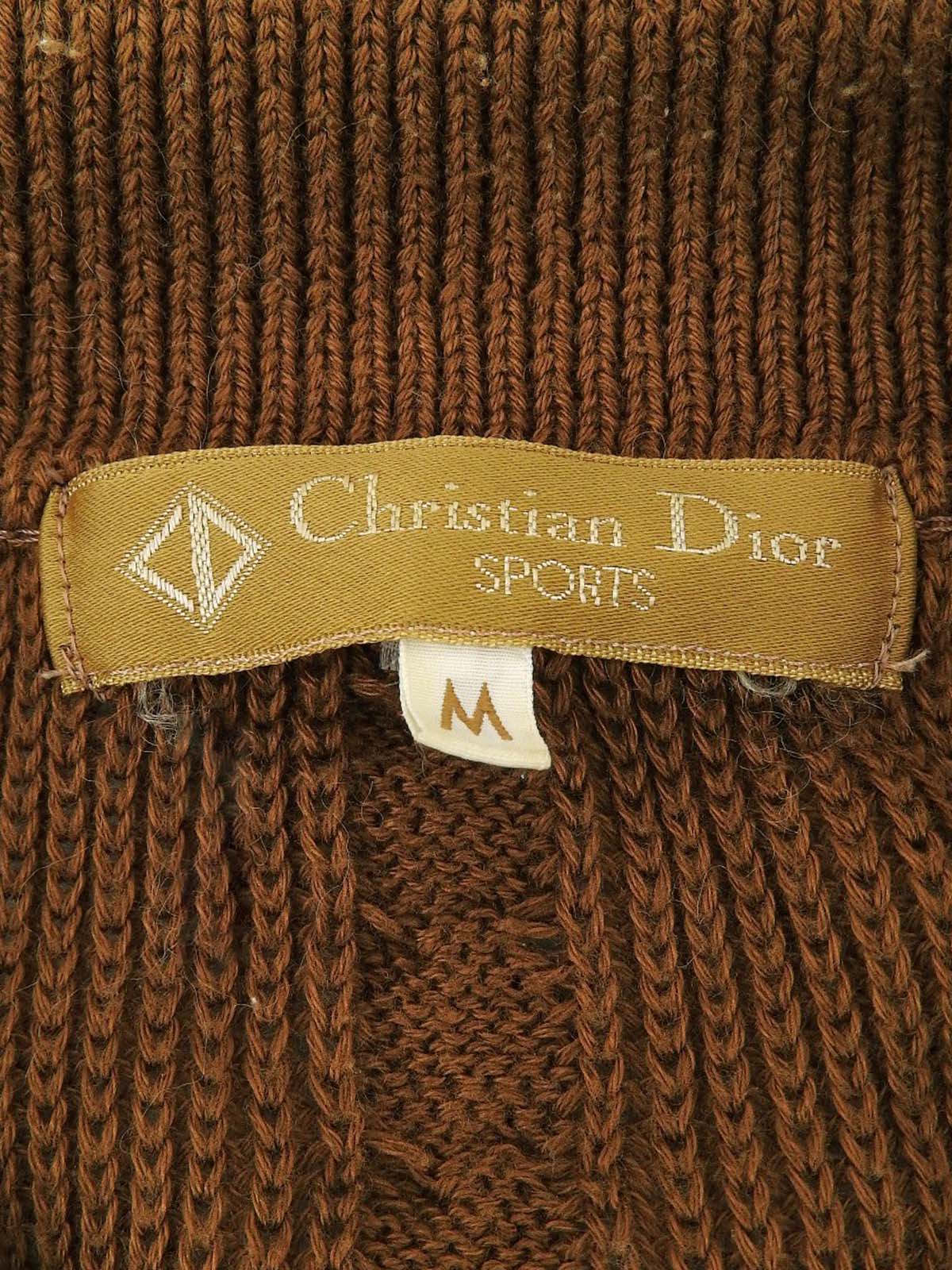 半袖ニットトップス ブラウン