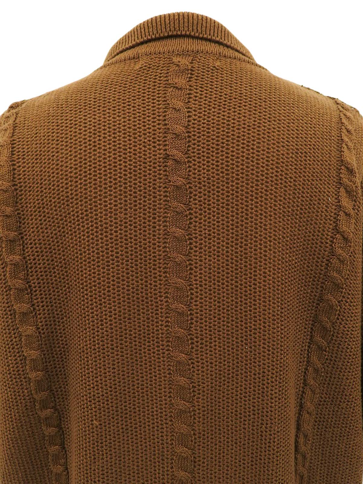 半袖ニットトップス ブラウン