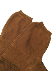 半袖ニットトップス ブラウン