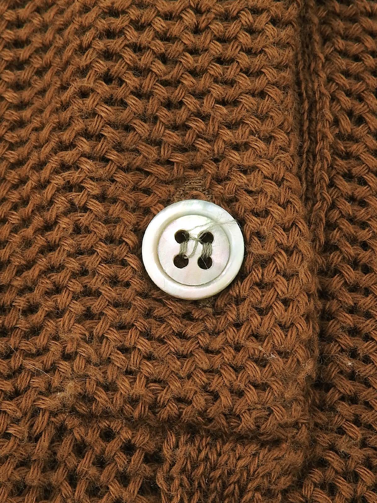 半袖ニットトップス ブラウン