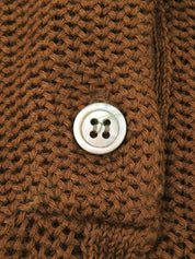 半袖ニットトップス ブラウン