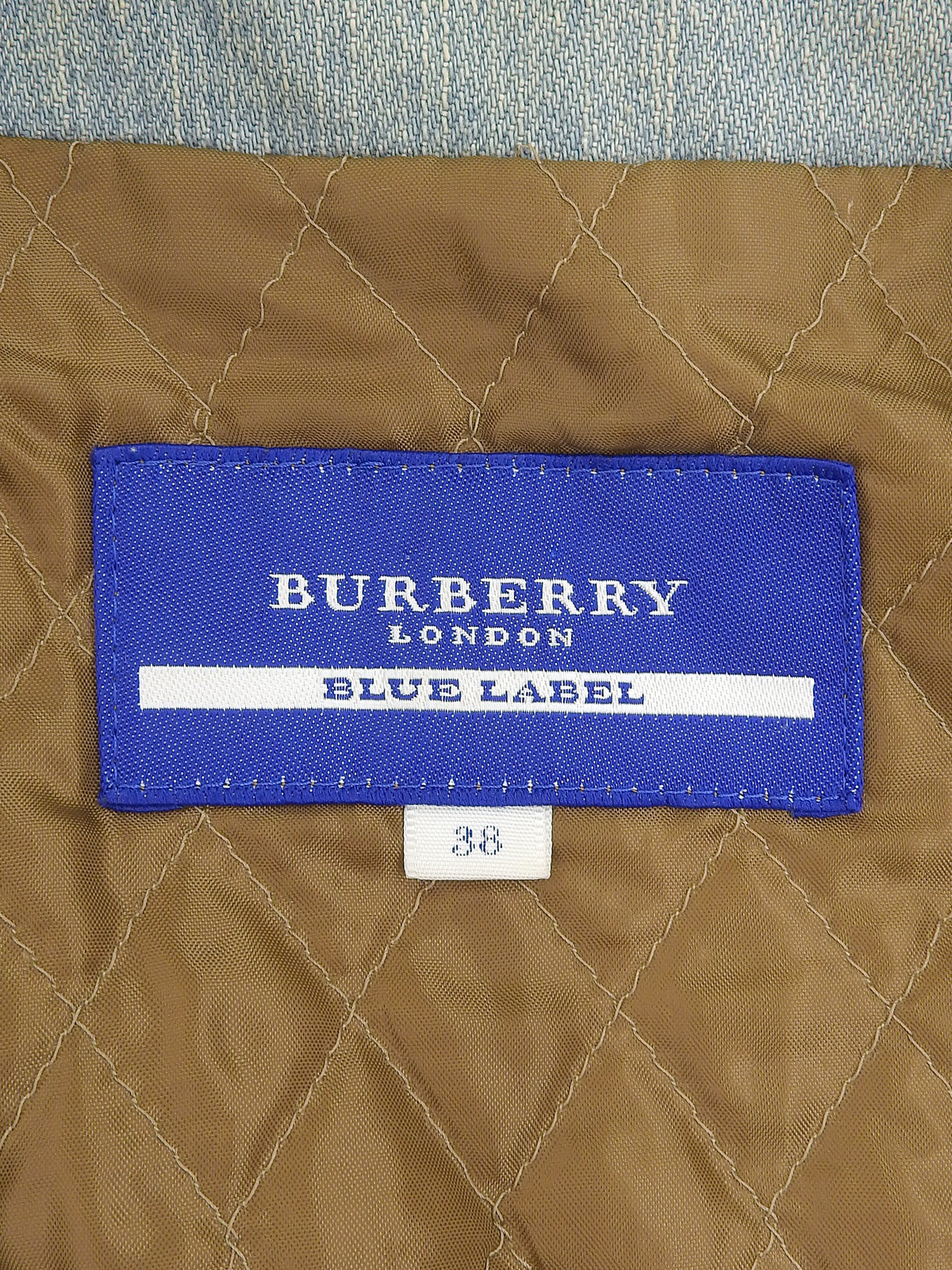 ファーデニムジャケット　ライトブルー/ベージュ