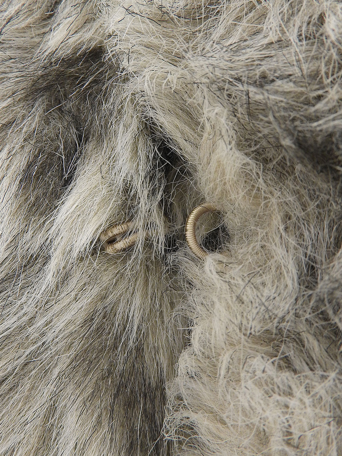 ファーデニムジャケット　ライトブルー/ベージュ