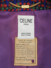 Tweed Macadam Button Jacket in Red/Multi