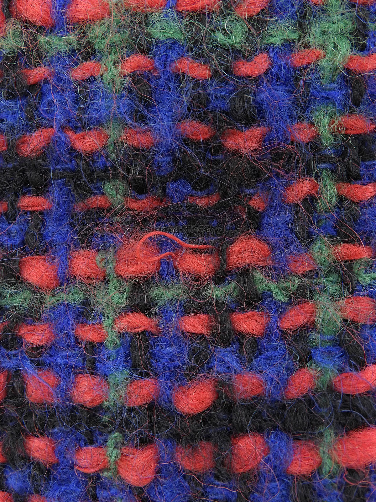 Tweed Macadam Button Jacket in Red/Multi