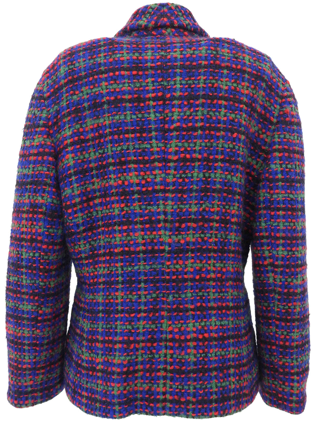 Tweed Macadam Button Jacket in Red/Multi