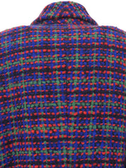 Tweed Macadam Button Jacket in Red/Multi