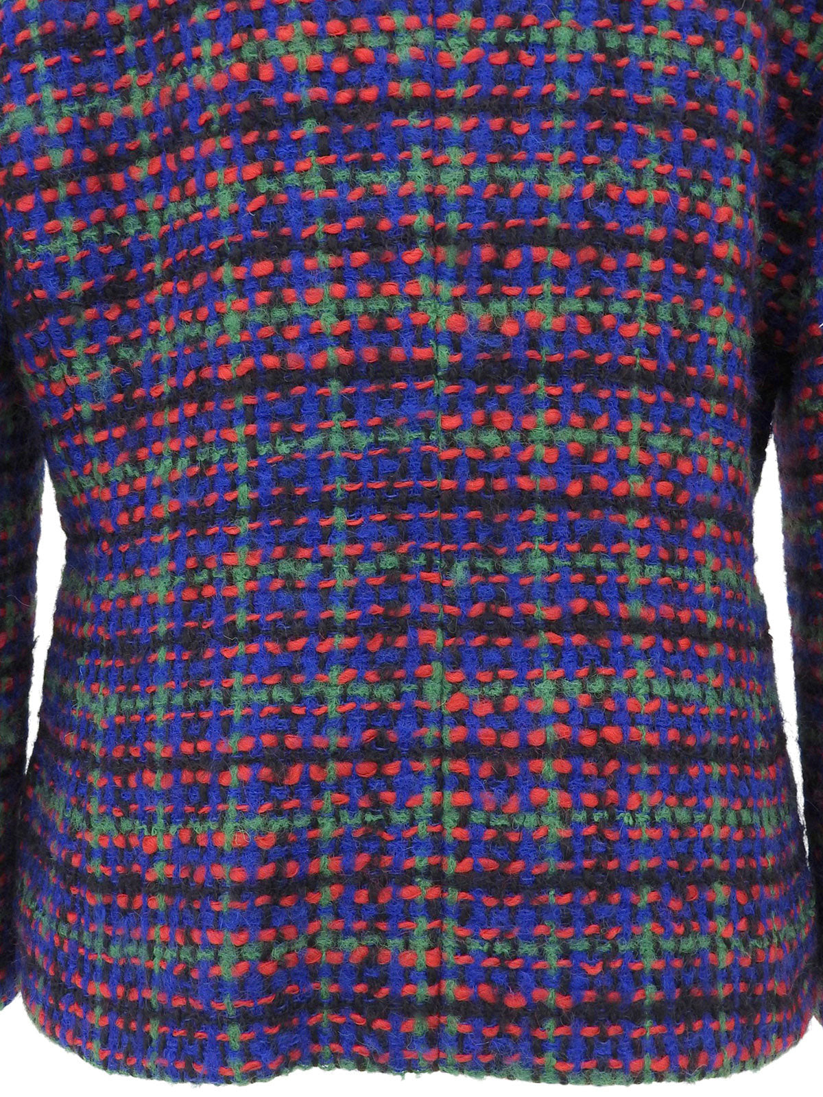 Tweed Macadam Button Jacket in Red/Multi